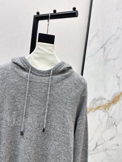Max NEW rhinestone hooded sweater