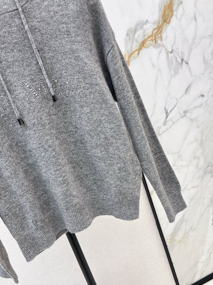 Max NEW rhinestone hooded sweater