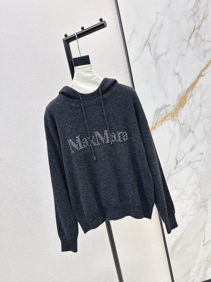Max NEW rhinestone hooded sweater