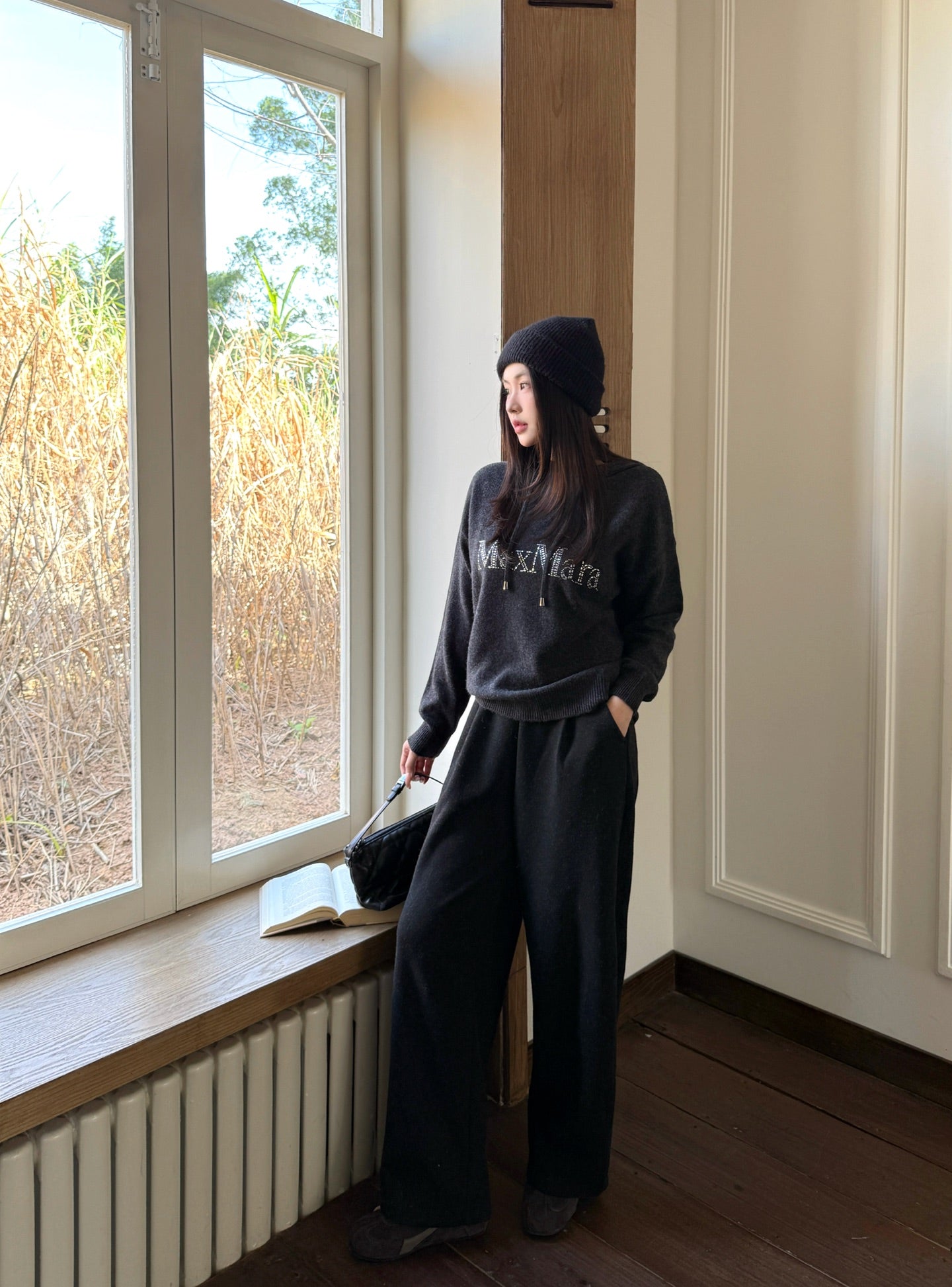 Max NEW rhinestone hooded sweater