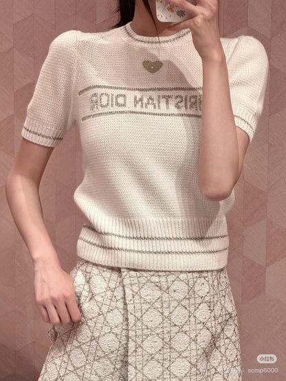 CD NEW Embroidered knitted sweater