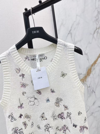 CD NEW embroidered knitted Vest