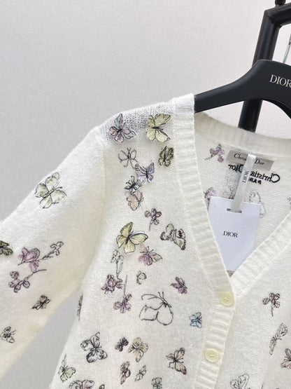 CD NEW embroidered knitted cardigan