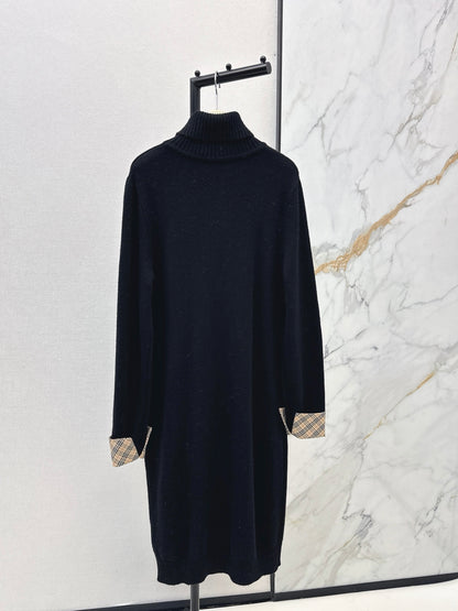 Bur NEW 2in1 contrast wool dress