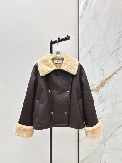 Loe NEW lamb fleece biker