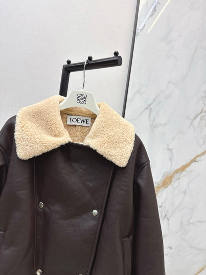 Loe NEW lamb fleece biker