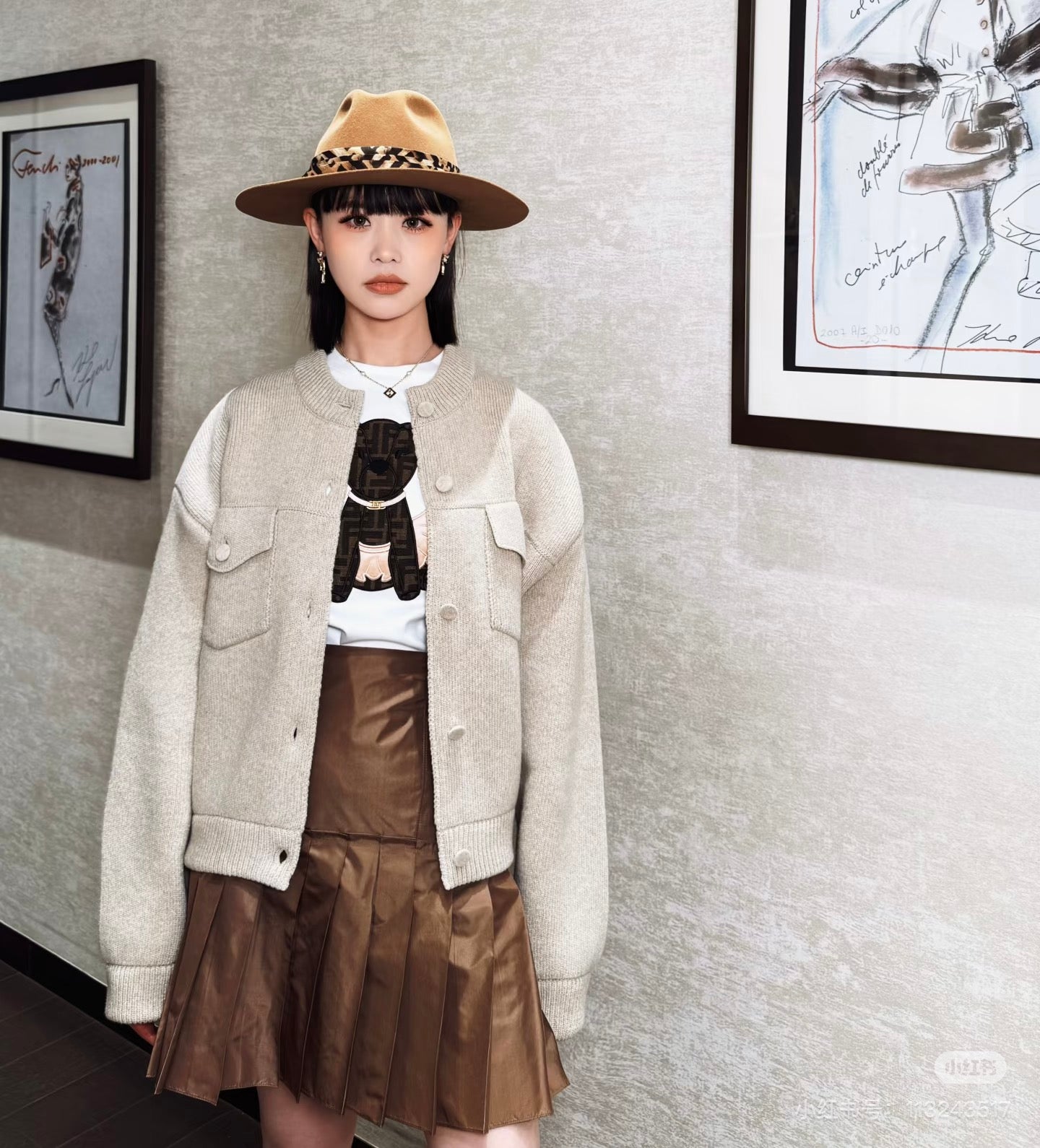 Fend NEW wool knit cardigan