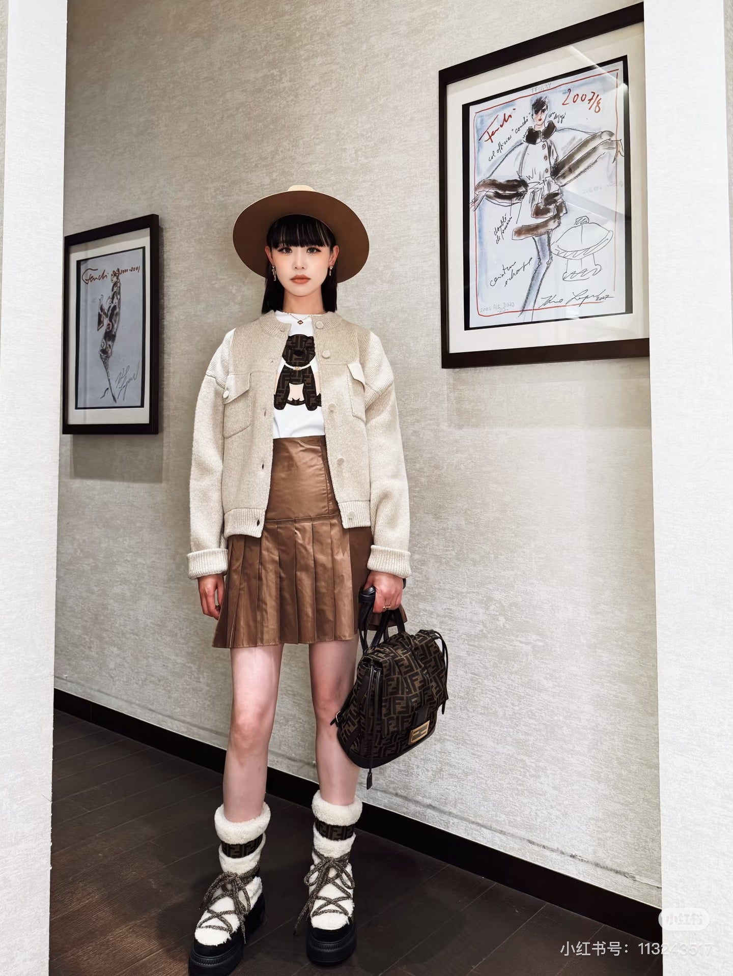 Fend NEW wool knit cardigan