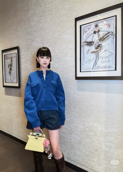 Fend NEW wool knit cardigan