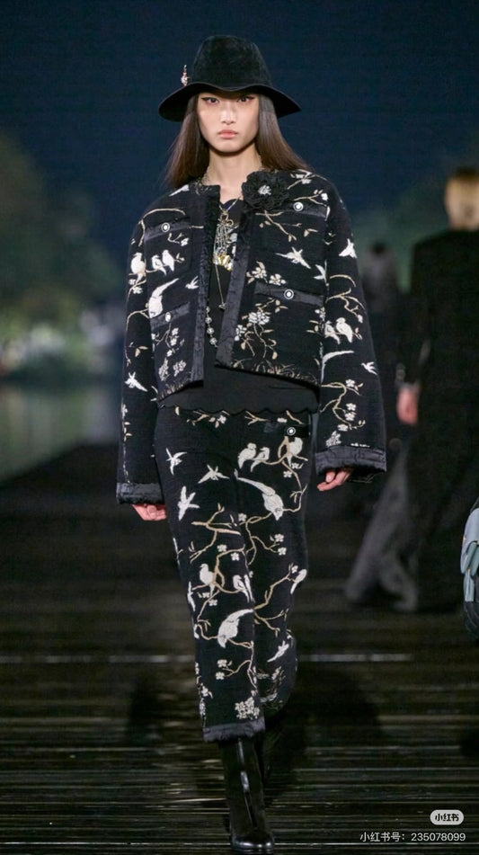 Chan NEW embroidered jacquard jacket