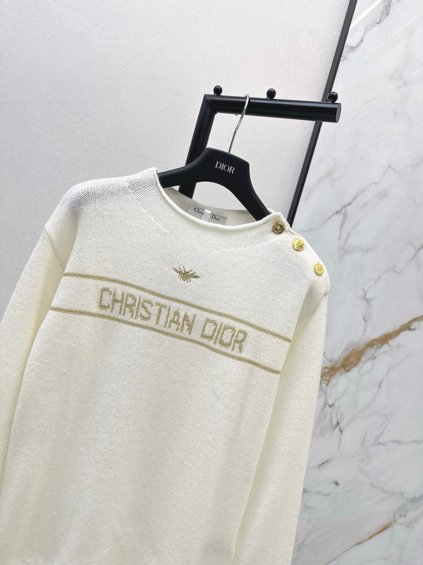 CD NEW embroidered cashmere sweater