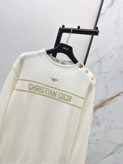 CD NEW embroidered cashmere sweater