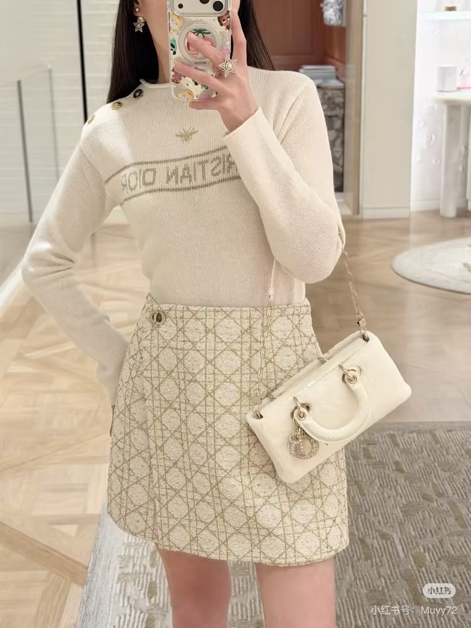 CD NEW embroidered cashmere sweater