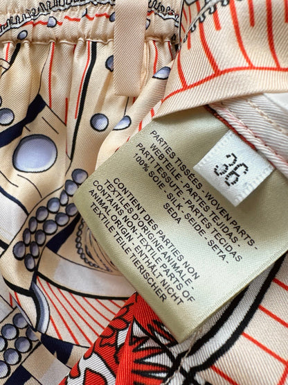 Herm NEW printed silk shorts