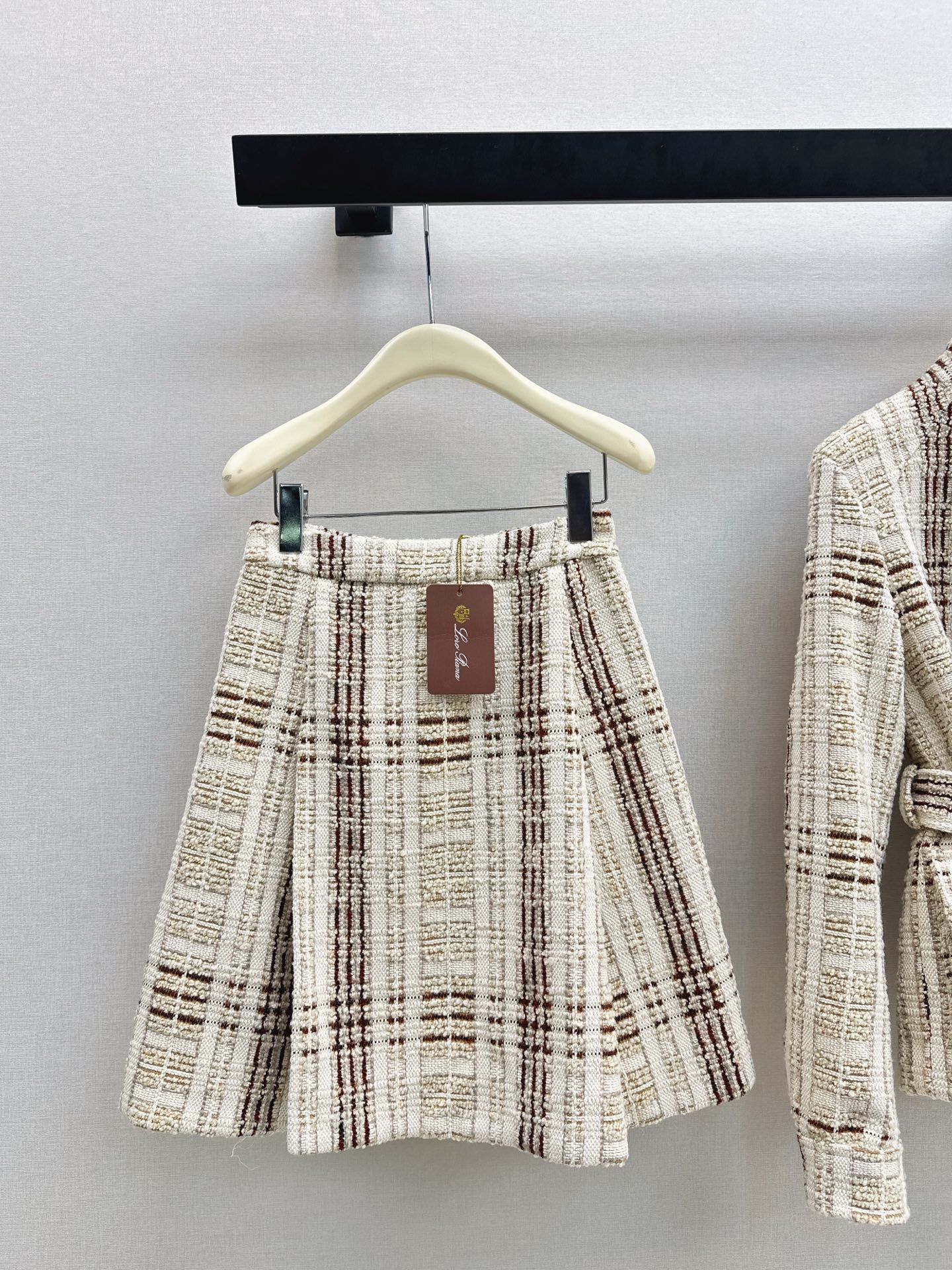 Loro NEW checked tweed skirt