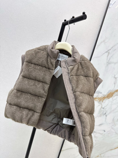 Brun NEW woolen  down vest