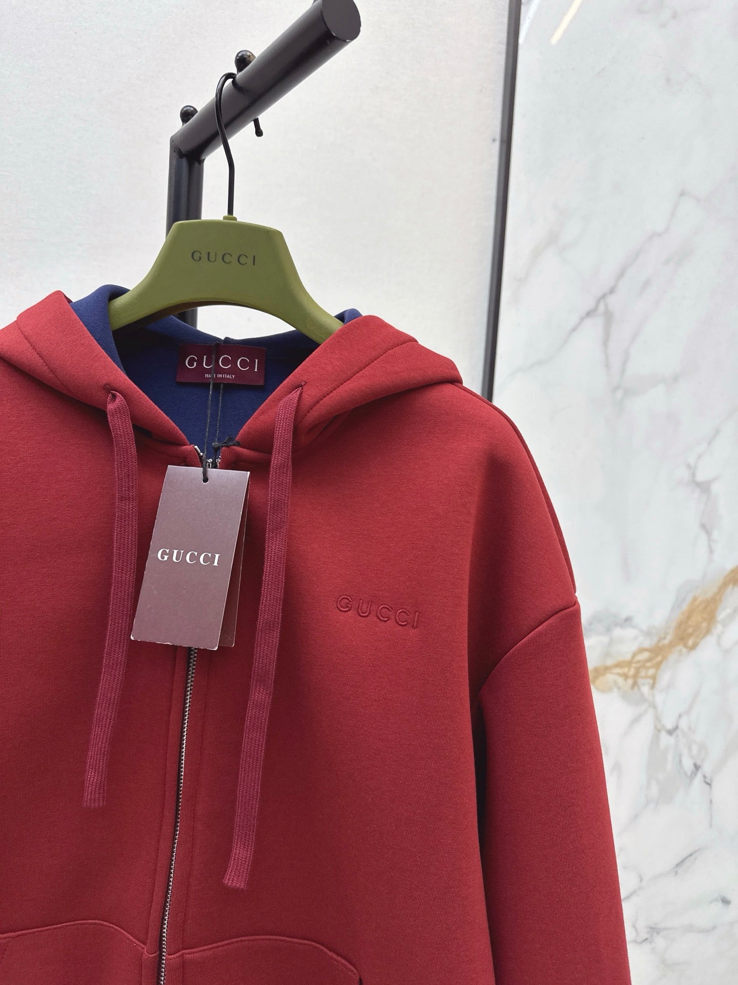 Guc NEW Zippered hooded jacket