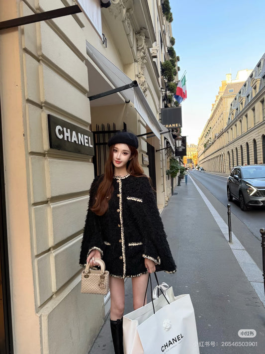 Chan NEW tweed cape coat