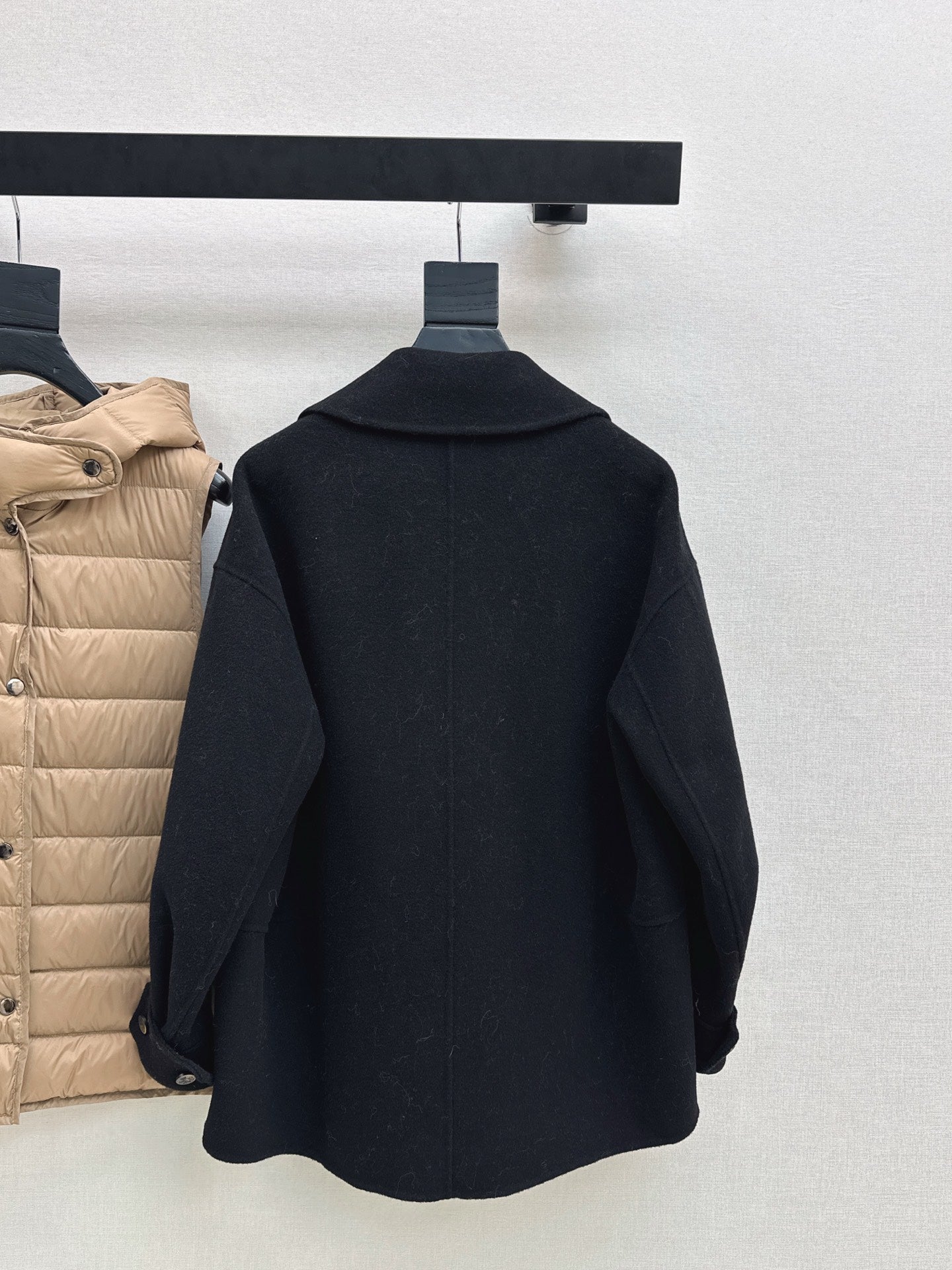 Max NEW hooded down vest+woolen jacket