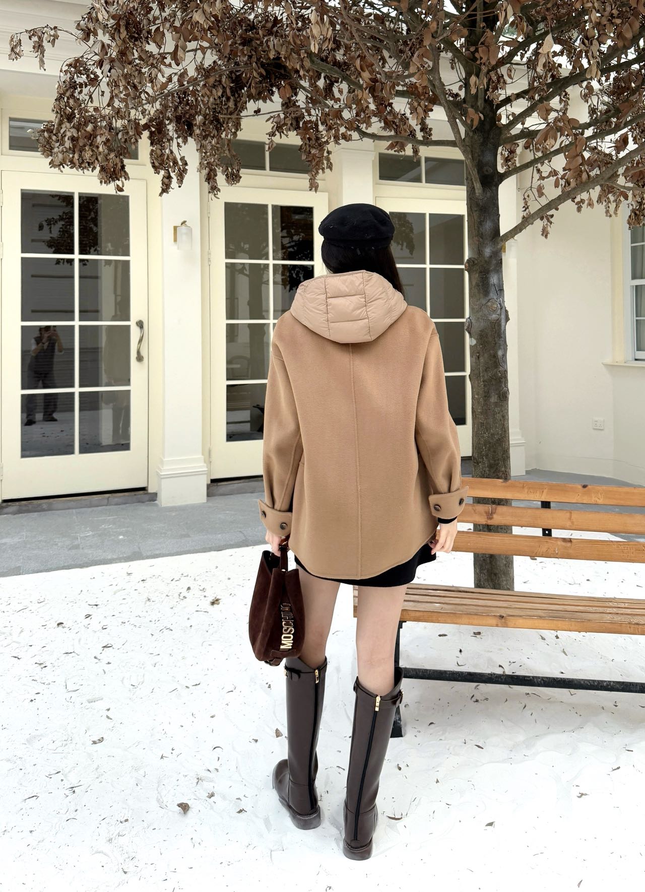 Max NEW hooded down vest+woolen jacket