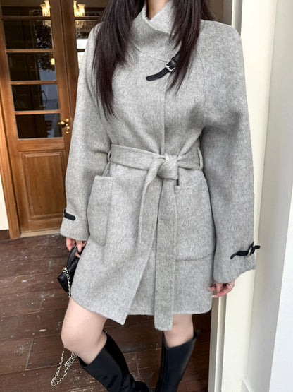 Herm NEW woolen belted overcoats