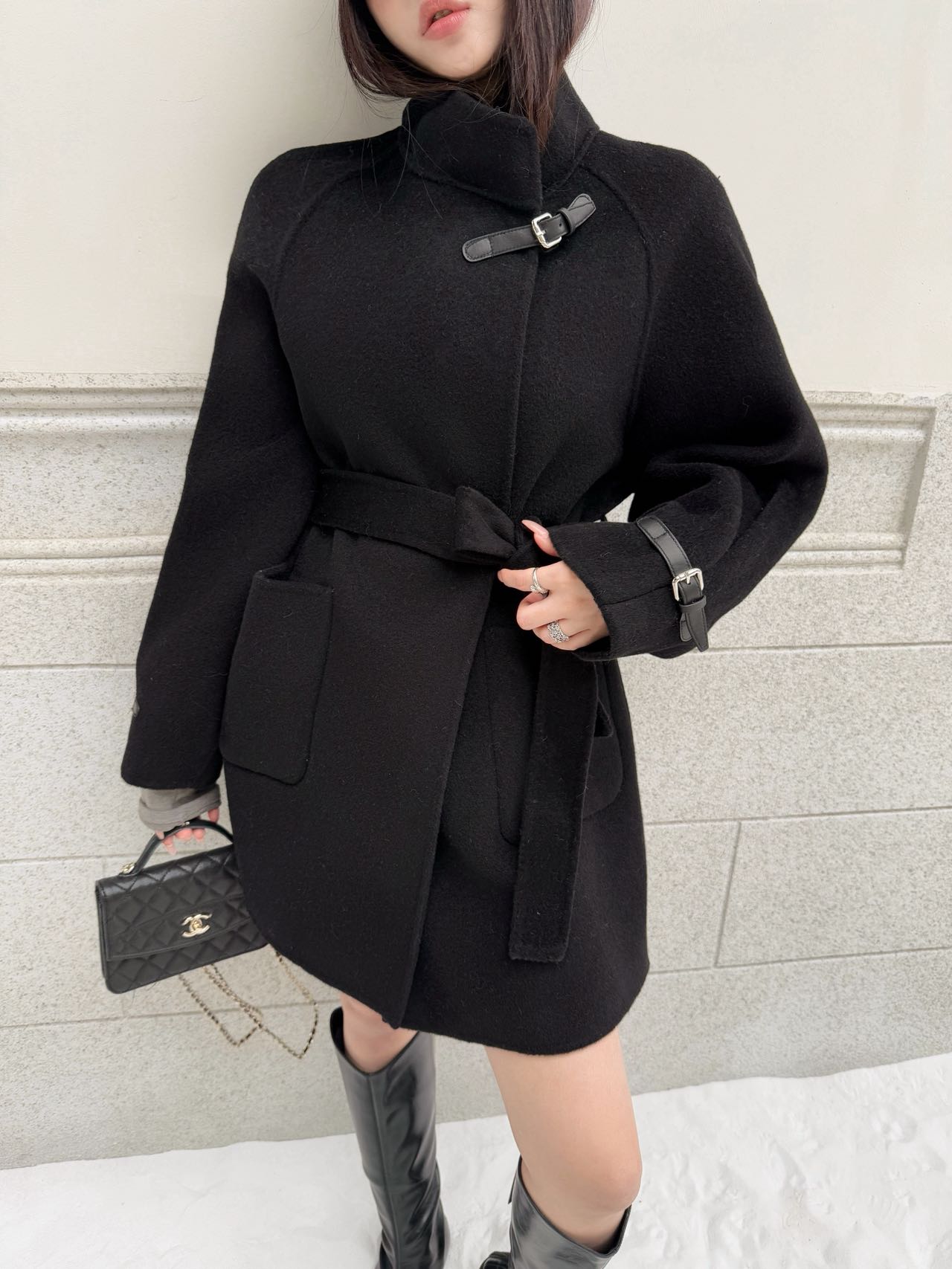 Herm NEW woolen belted overcoats