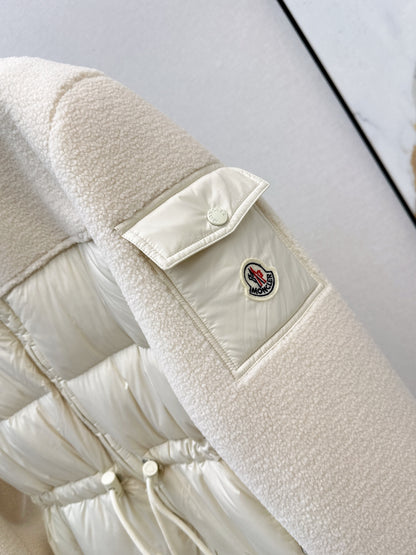 Monc NEW fleece-paneled down jacket