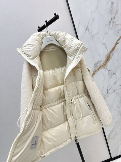 Monc NEW fleece-paneled down jacket