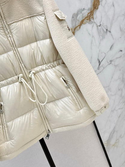 Monc NEW fleece-paneled down jacket