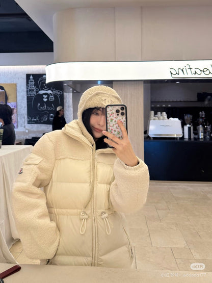 Monc NEW fleece-paneled down jacket