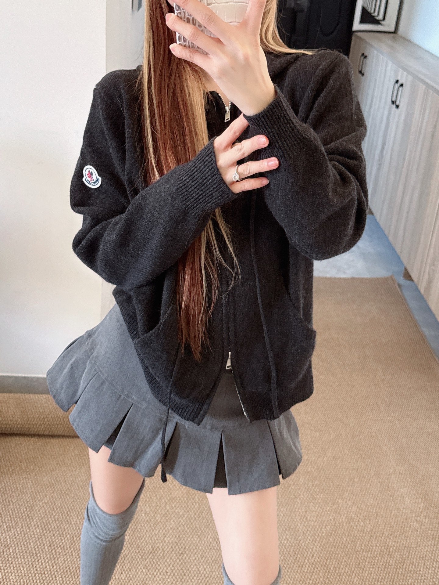 Monc NEW Hooded knitted cardigan