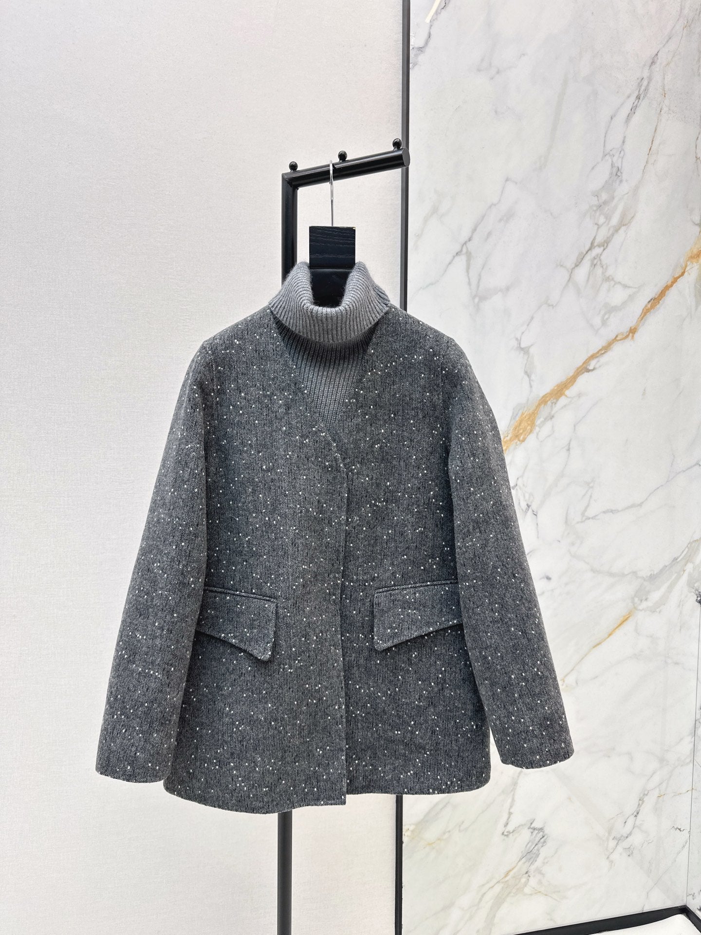 Max NEW wool jacket with shawl