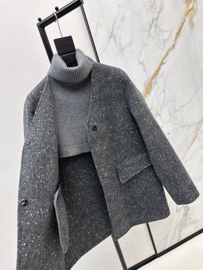 Max NEW wool jacket with shawl