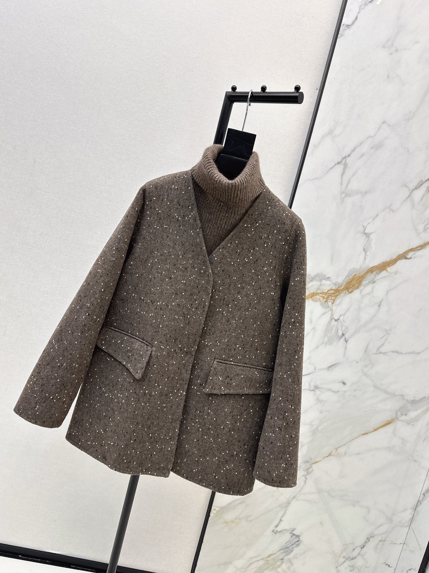 Max NEW wool jacket with shawl