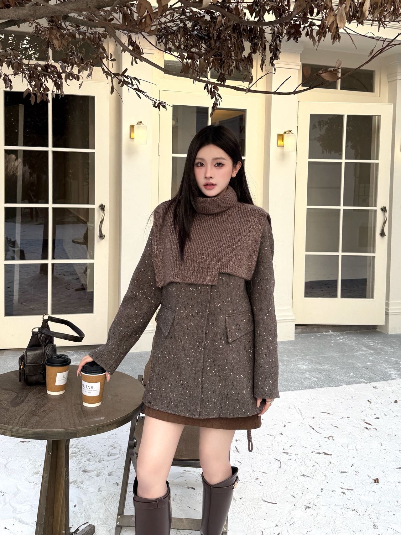 Max NEW wool jacket with shawl