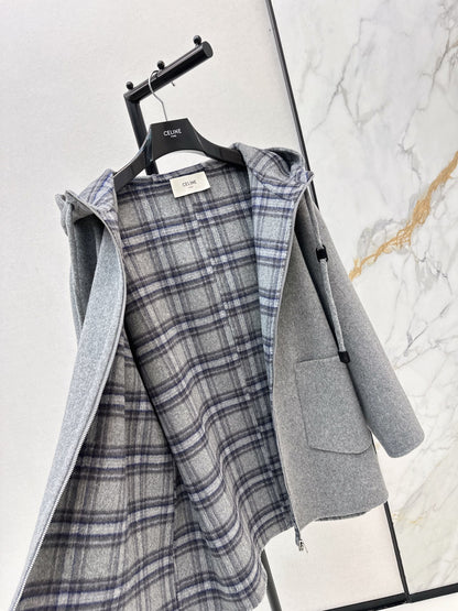 Ce1i NEW  hooded woolen iacket