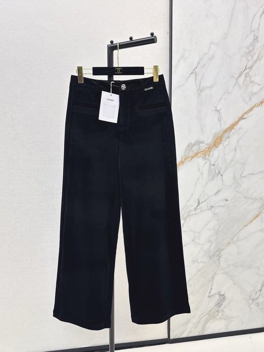 Chan NEW Velvet wide-leg pants