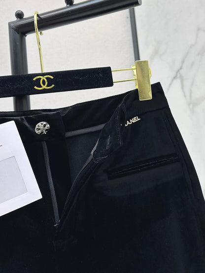 Chan NEW Velvet wide-leg pants