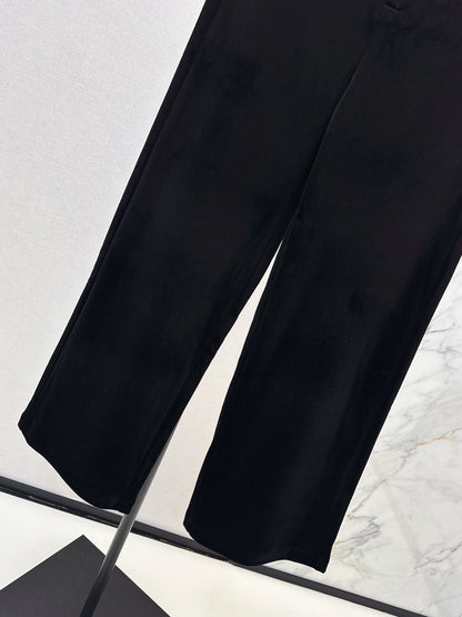 Chan NEW Velvet wide-leg pants
