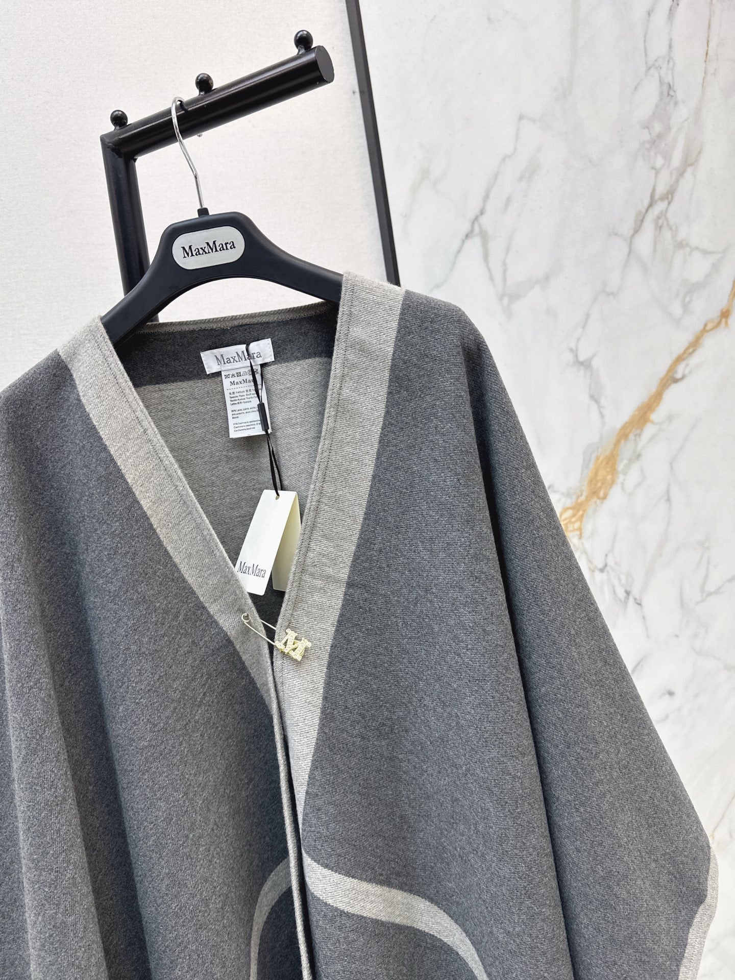 Max NEW Jacquard cape coat