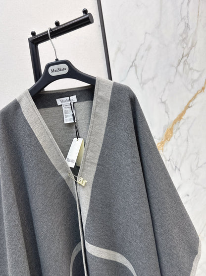 Max NEW Jacquard cape coat