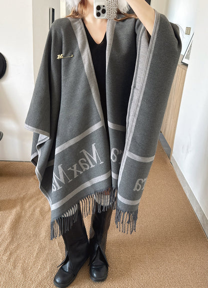 Max NEW Jacquard cape coat