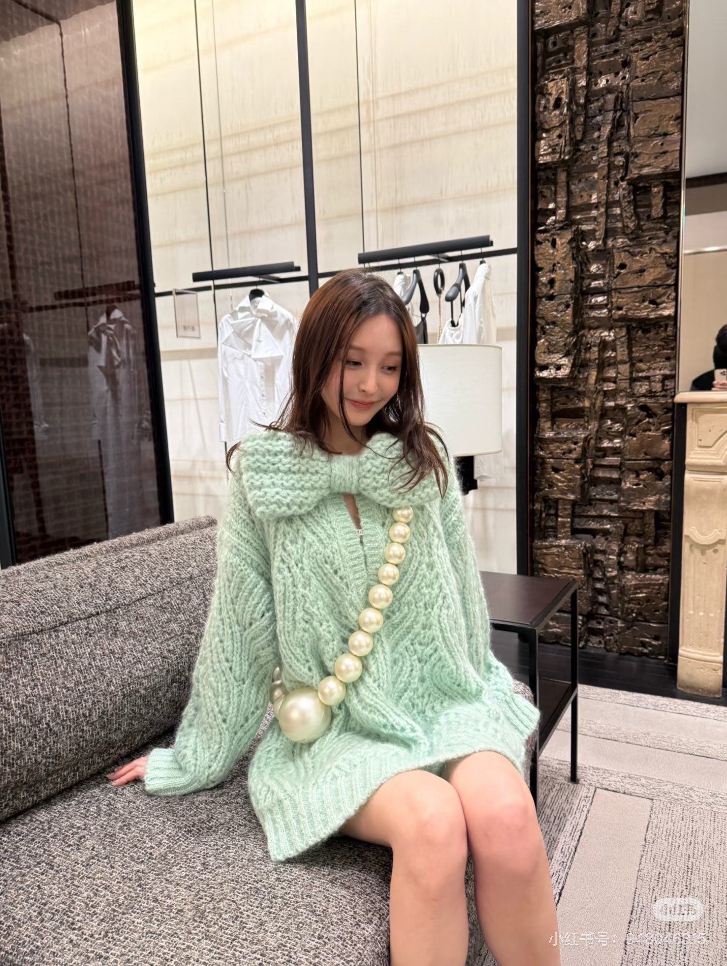 Chan NEW knit bow dress