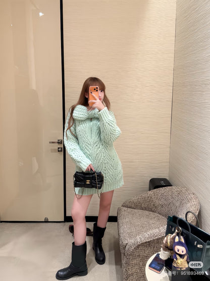 Chan NEW knit bow dress