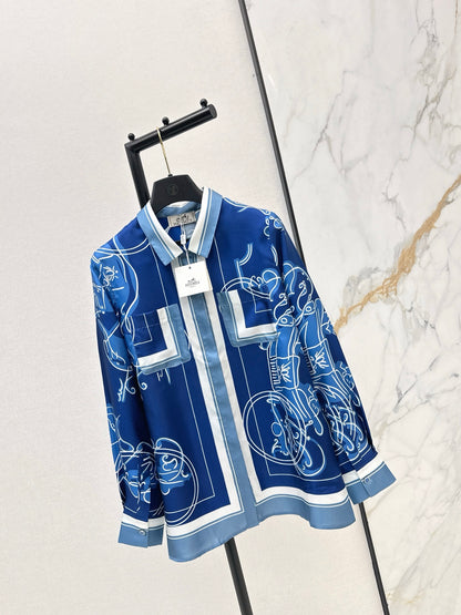 Herm NEW print silk shirts
