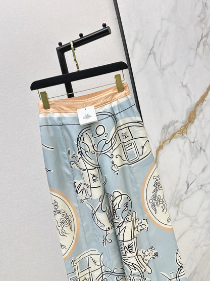 Herm NEW print wide-leg pants