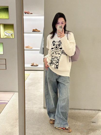 Loe NEW embroidered sweater