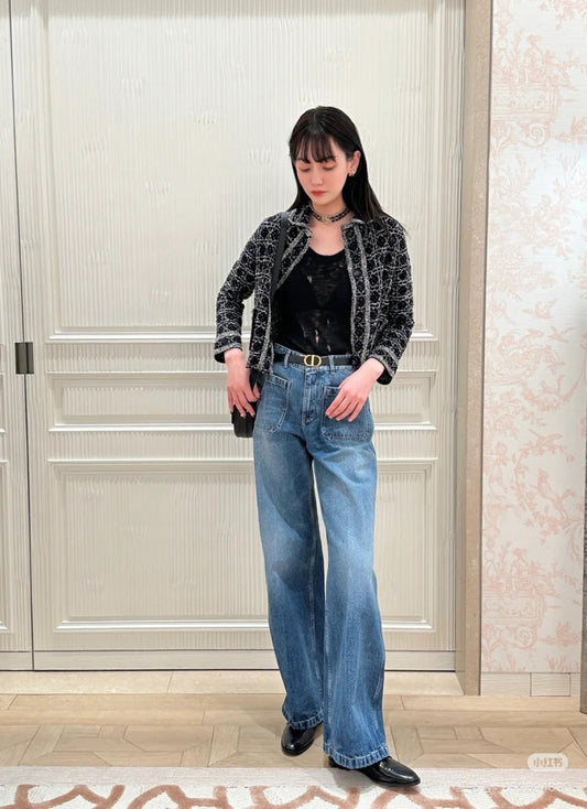 CD NEW wide-leg jeanes