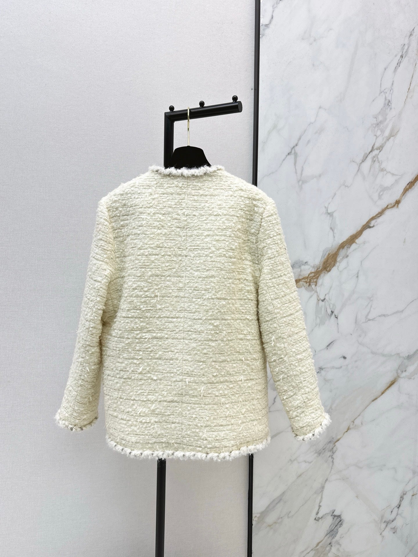 Chan NEW woven tweed down jacket