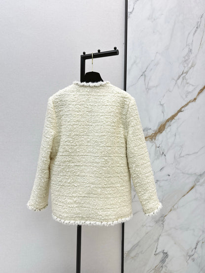 Chan NEW woven tweed down jacket